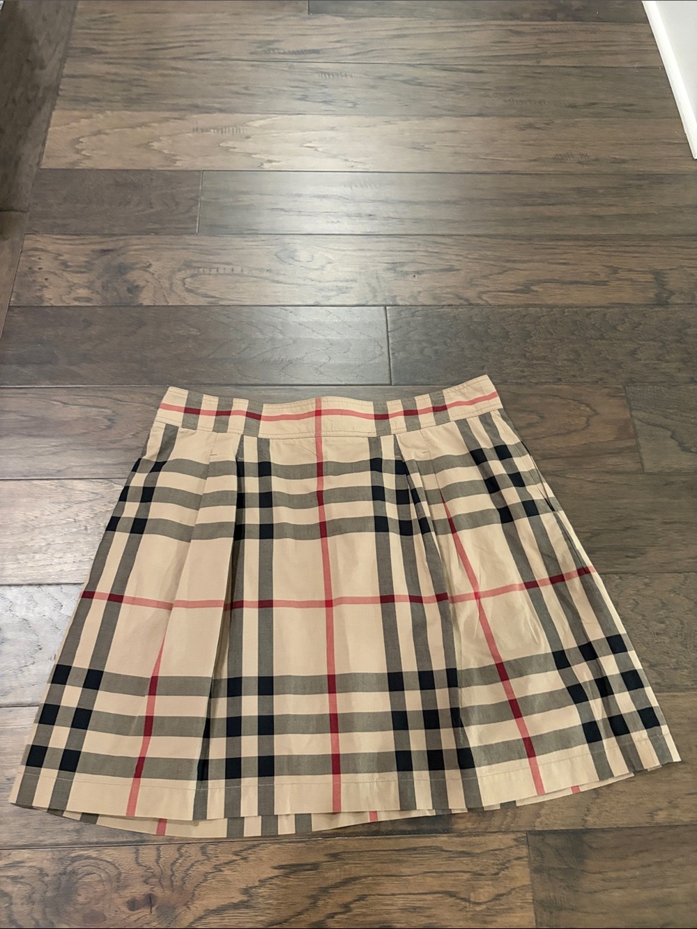 Burberry Brit Nova Check Cotton Pleated Skirt Sz 8 - Picture 7 of 8
